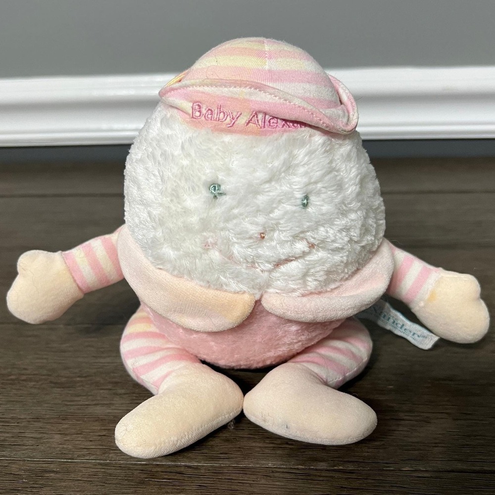 Madame Alexander Pink Humpty Dumpty Plush Doll Lovey Rattle‎